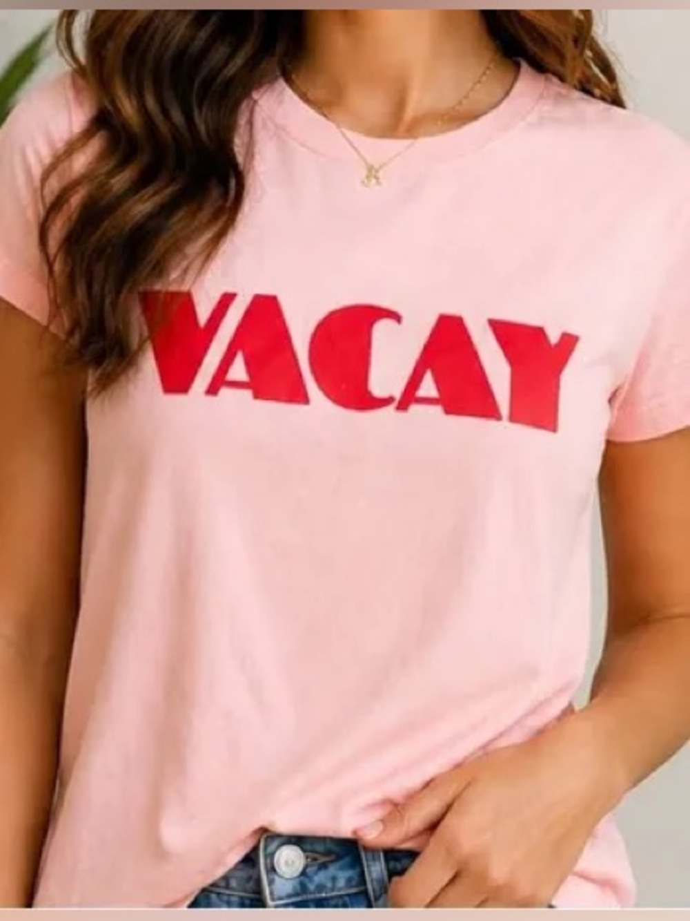 Universal Thread Pink Graphic Tee M ‘Vacay!’